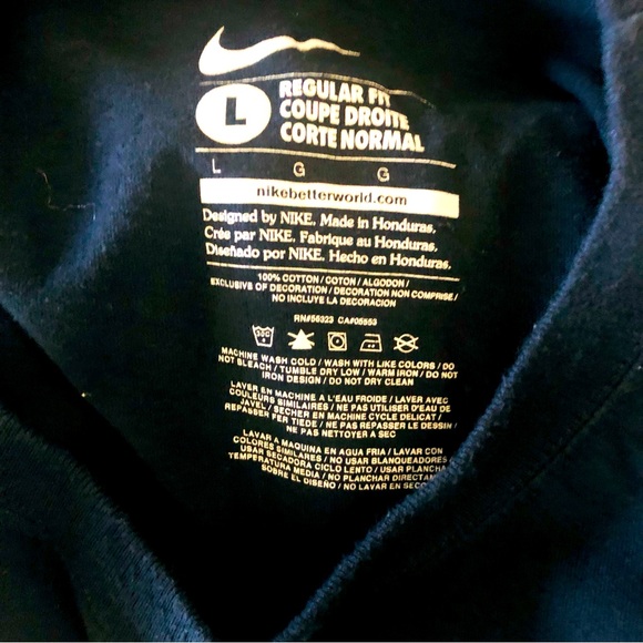 Men Nike T Shirt Black Gray Print Size Large Regular Fit - Picture 5 of 5